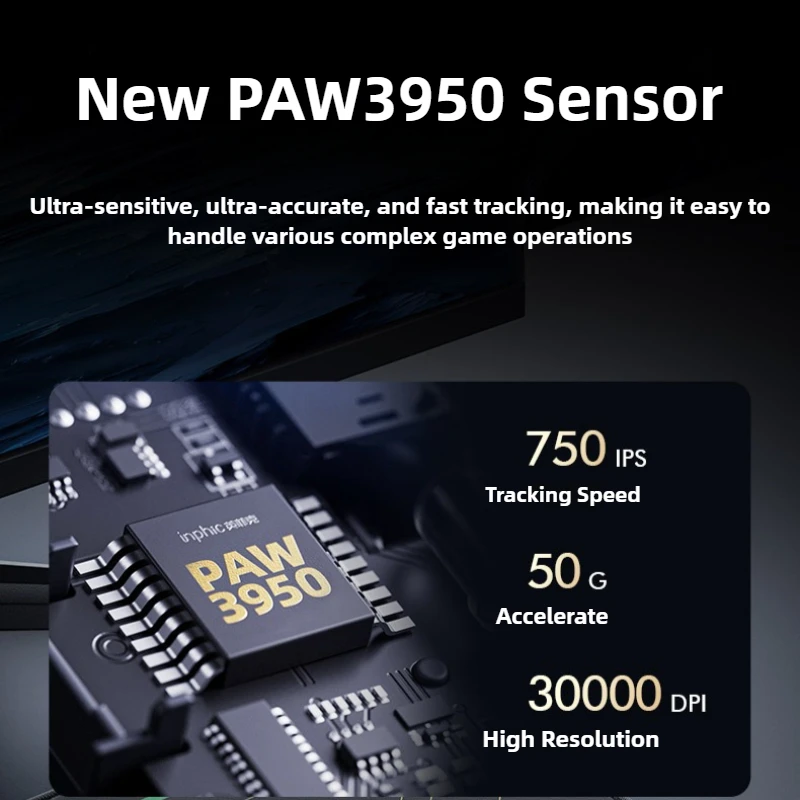 IN9 2,4G Bluetooth tipo C ratón inalámbrico/con cable efecto de iluminación RGB Sensor PAW3395 ratón recargable para escritorio portátil tableta - imagen 4