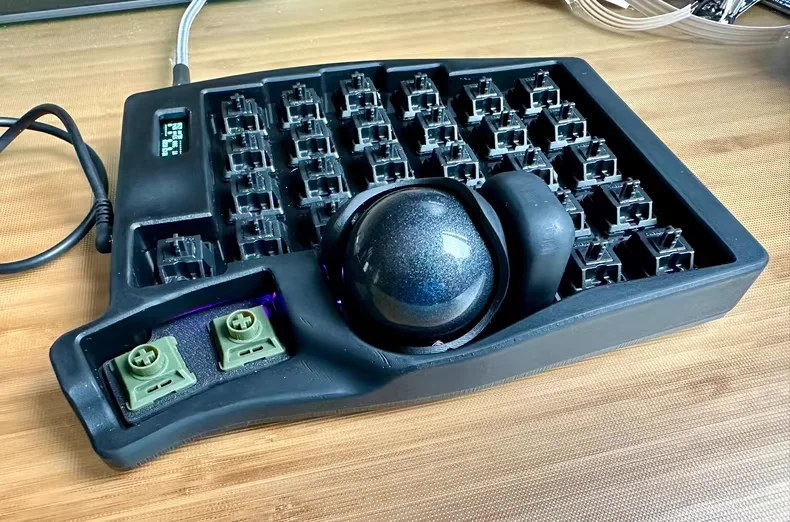 Keyball-teclado dividido de 61 teclas, Kit de teclado intercambiable en caliente de modo único, teclado ergonómico personalizado para juegos de oficina - imagen 3