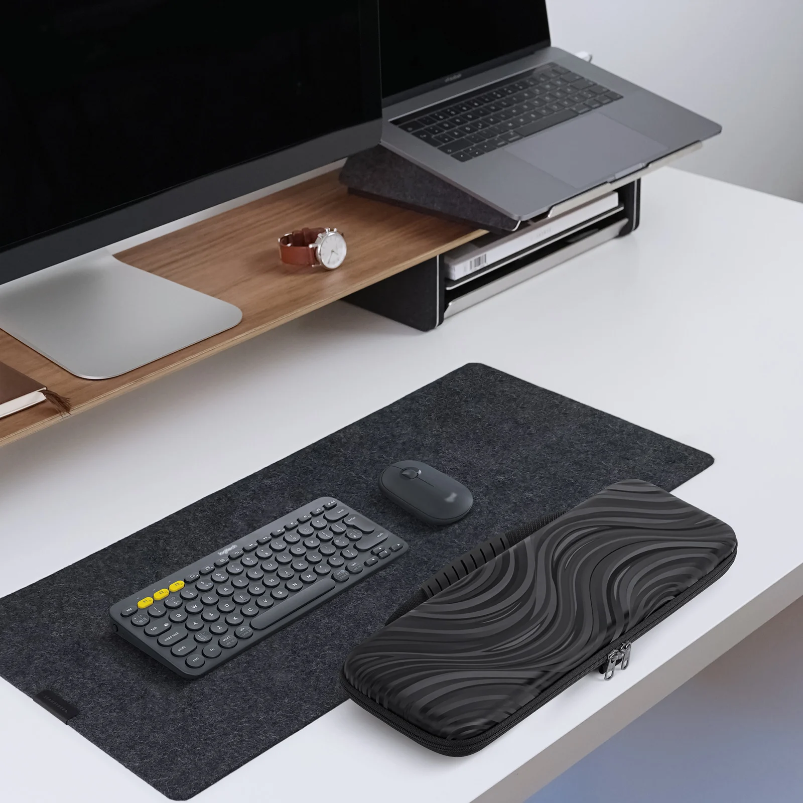 Geekria Bolsa de transporte para teclado mecánico personalizada Compatible con teclado Logitech K380 PEBBLE Mouse 2 paquete de protección - imagen 5