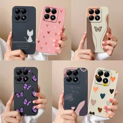 Funda Antigolpes Xiaomi 14T Pro Silicona Líquida Mariposa Corazón