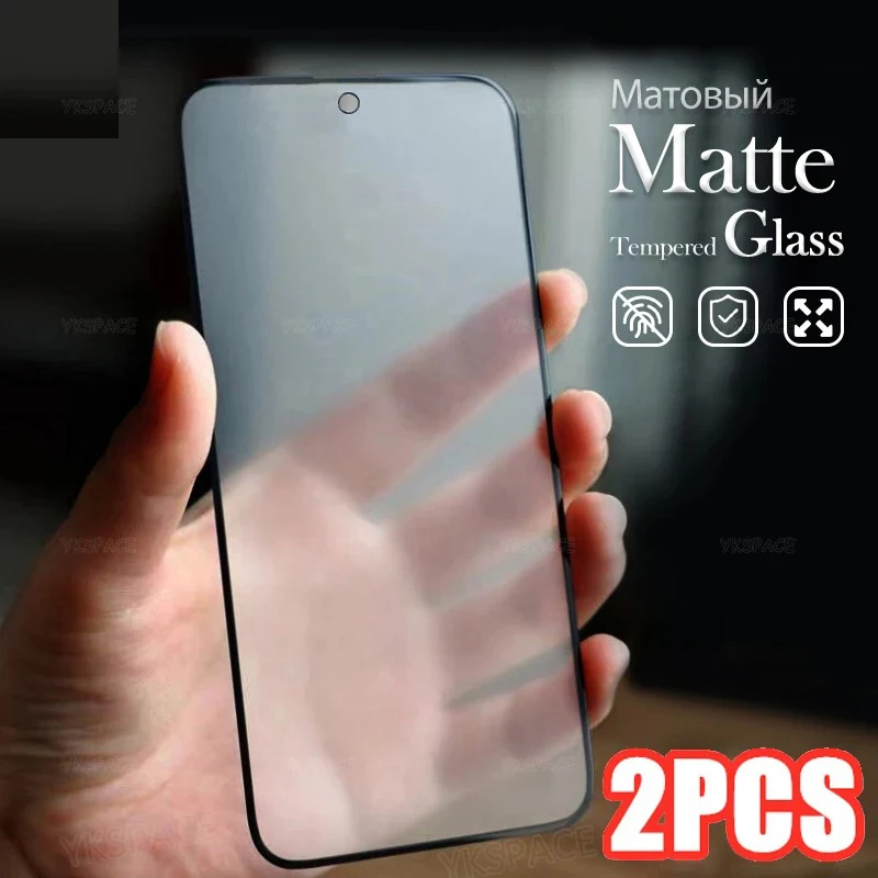 2 uds mate esmerilado 9H película de vidrio templado para Google Pixel 8 9 Pro XL 9A 8A 7 7A 6 6A 5A 5G Protector de pantalla antihuellas