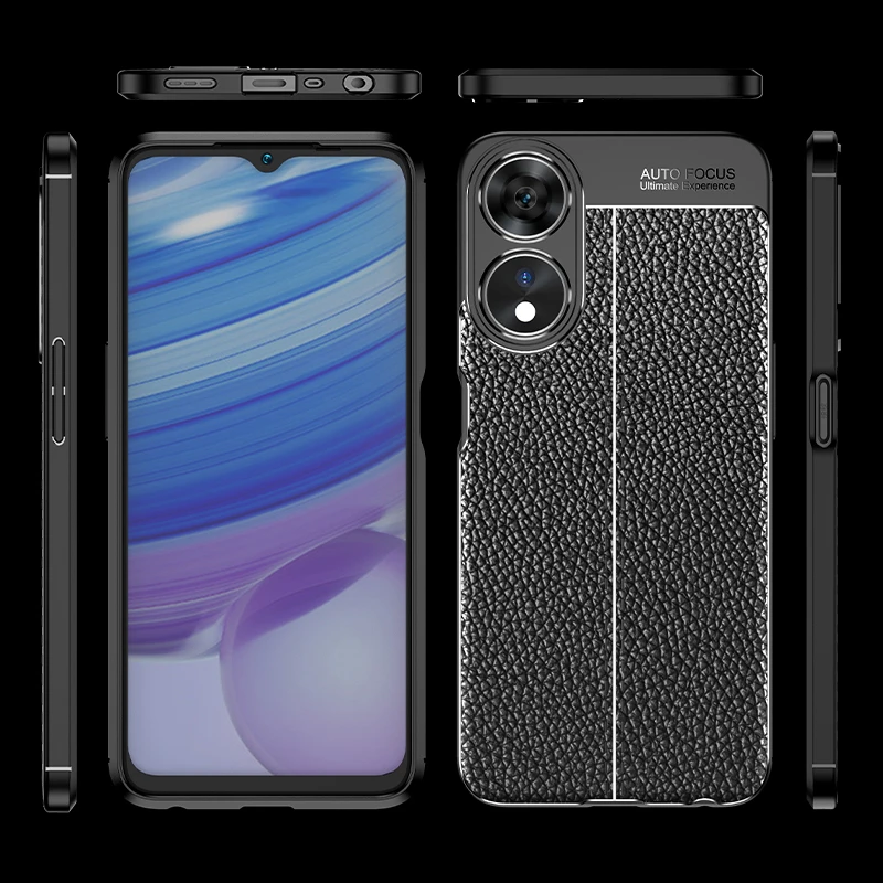 Funda de cuero TPU para OPPO A78 5G, carcasa trasera suave A prueba de golpes para teléfono, nueva Armadura - imagen 4
