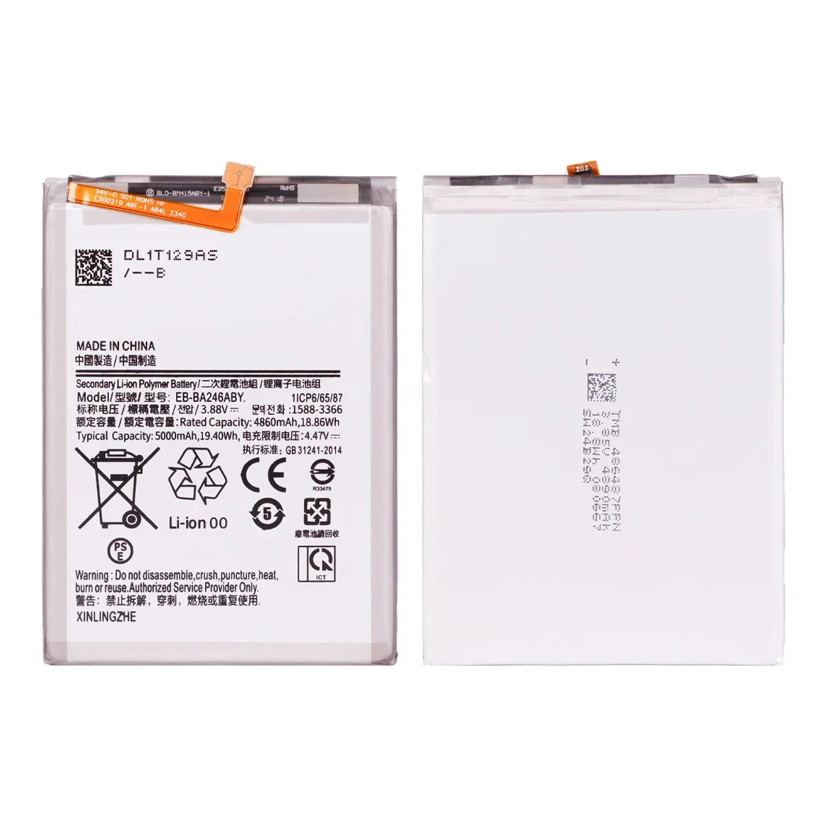 Nueva batería EB-BA246ABY de 5000mAh para Samsung Galaxy A24 5G baterías de teléfonos móviles + herramientas - imagen 4