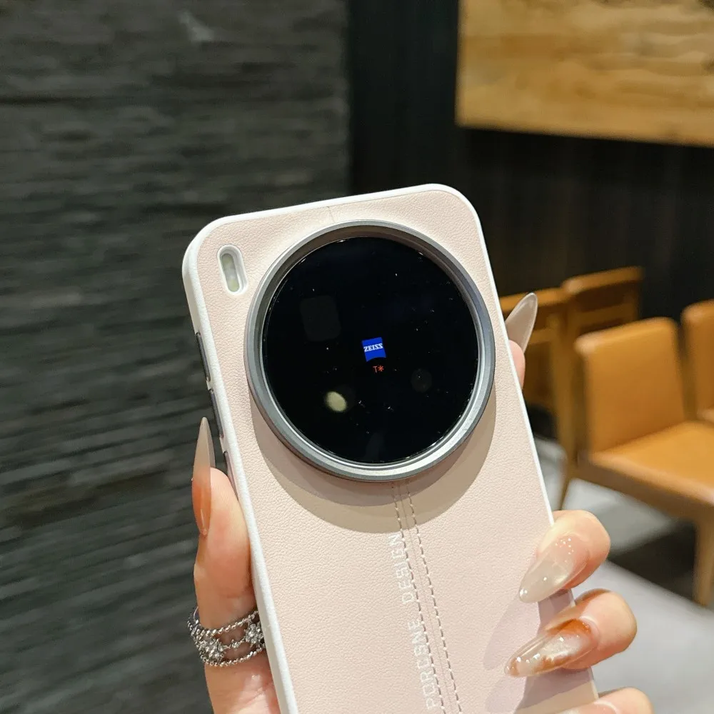 Para VIVO X300 Pro funda de lujo de cuero PU magnética MagSafe funda protectora trasera para VIVO X300 X200 Pro Mini X200S Shell - imagen 2