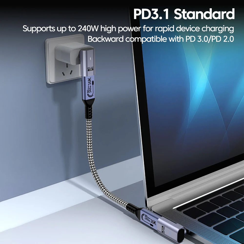Adaptador USB4.0 magnético USB C a tipo C 240W 40Gbps Cable convertidor OTG de datos de carga rápida para iPhone 17 16 adaptador de USB-C Samung - imagen 5