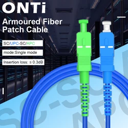 Cable de Fibra Óptica Exterior SC/UPC a SC/APC Blindado Monomodo FTTH
