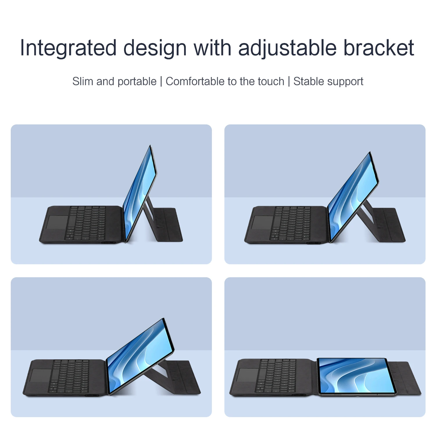 HUWEI-funda con teclado retroiluminado para Teclast M40 Pro M40 P20S P20HD M40 Plus P30s P40HD T40 Pro T50 M50 Plus, funda con soporte para tableta y PC - imagen 5