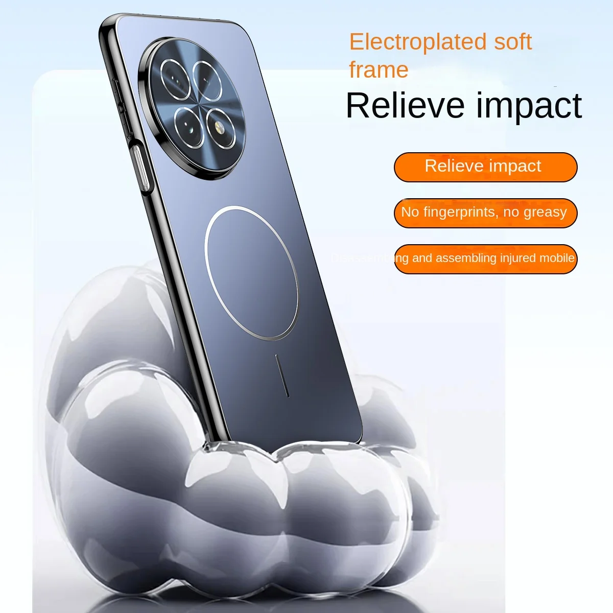 Para OnePlus 13 funda chapada dura lente de carga inalámbrica magnética funda protectora trasera para OnePlus 13 13R One Plus 13 Shell - imagen 2