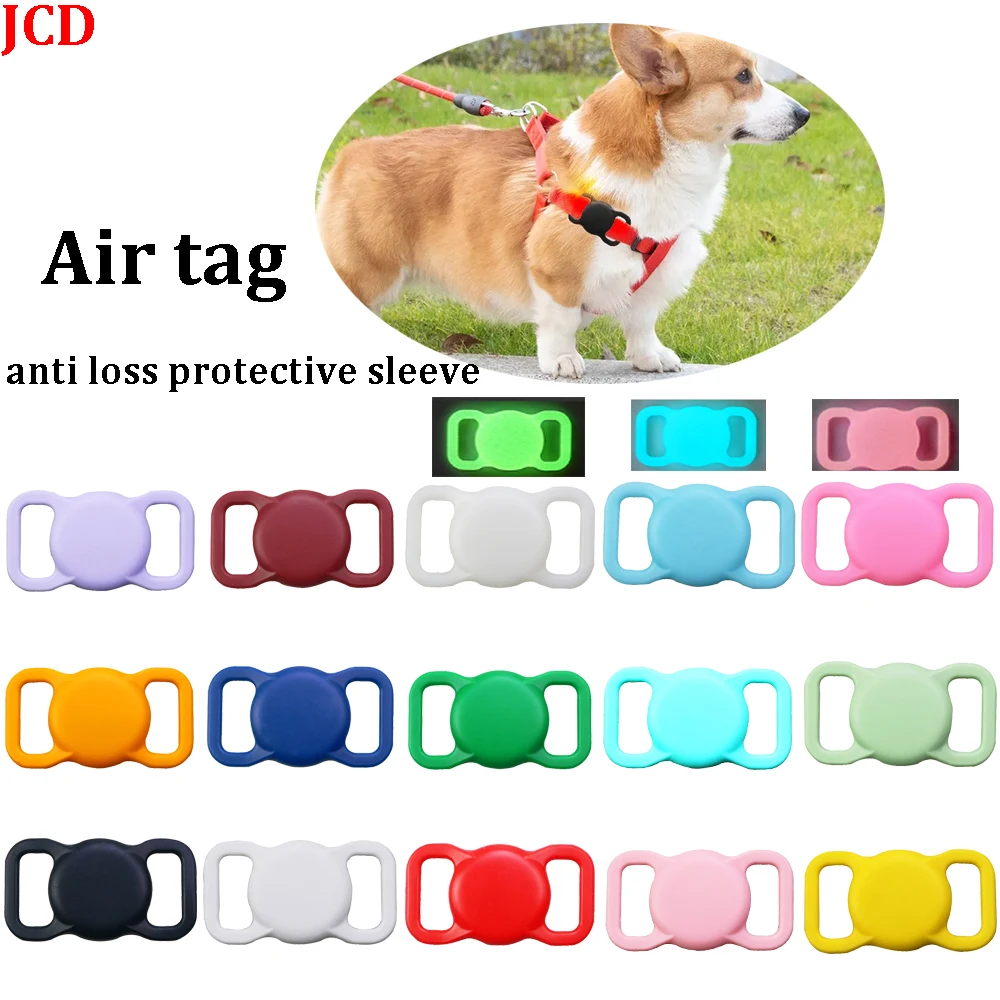 Airtag Pet Funda protectora de silicona a prueba de pérdidas para perros y gatos a prueba de pérdidas GPS luminosa Apple AirTag funda Protector de seguimiento de Collar
