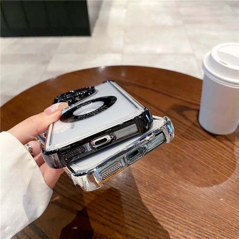 Funda de teléfono de carga inalámbrica Magsafe de lujo para Huawei Pura 70 Ultra P50 P40 P30 Pura70 Pro Plus cubierta de parachoques transparente - imagen 5