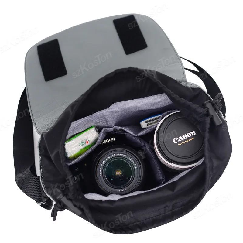 Bolso de hombro versátil para cámara, bolsa de mensajero de viaje para fotografía, accesorios portátiles, bolsa de viaje DSLR para Sony Canon - imagen 2