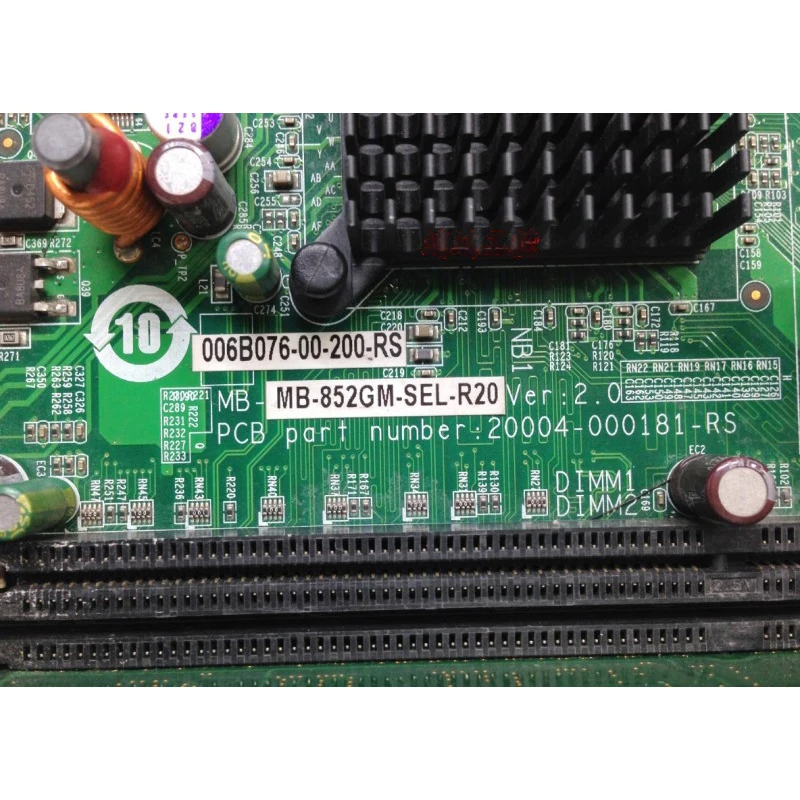 MB-852GM-SEL-R20 Ver:2.0 MB-852GM-SELREV 2.2 Placa base industrial