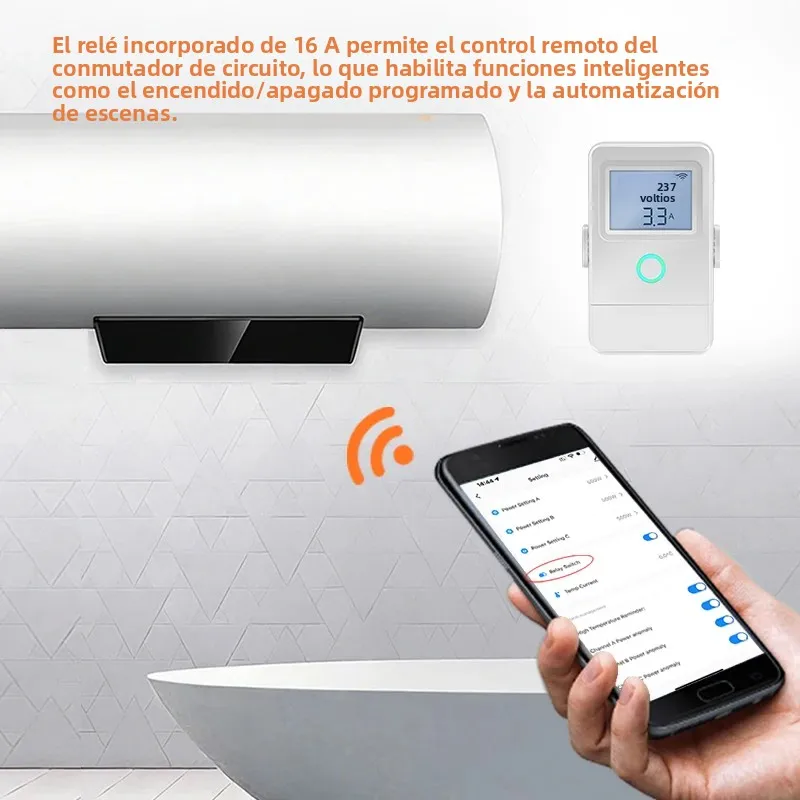 Haozee Tuya Wifi medidor de energía inteligente pantalla LCD consumo de producción de energía monitoreo bidireccional Control por aplicación - imagen 5