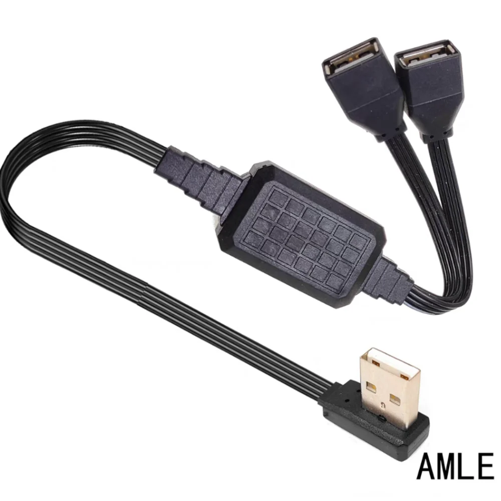 Datos duales USB 2.0 a 1 enchufe y 2 enchufes, alimentación y distribuidor, cable de carga USB, cable de extensión - imagen 4