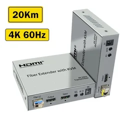 Extensor HDMI Fibra Óptica 4K 60Hz KVM sobre Cable LC