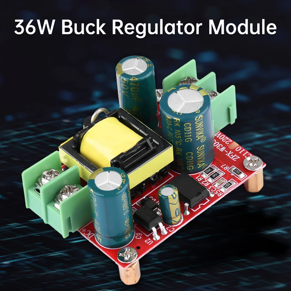 Módulo de fuente de alimentación conmutada AC-DC, regulador de voltaje Buck, CA 110V, 220V a cc 12V, 24V, 1.5A, 3A, 36W - imagen 3