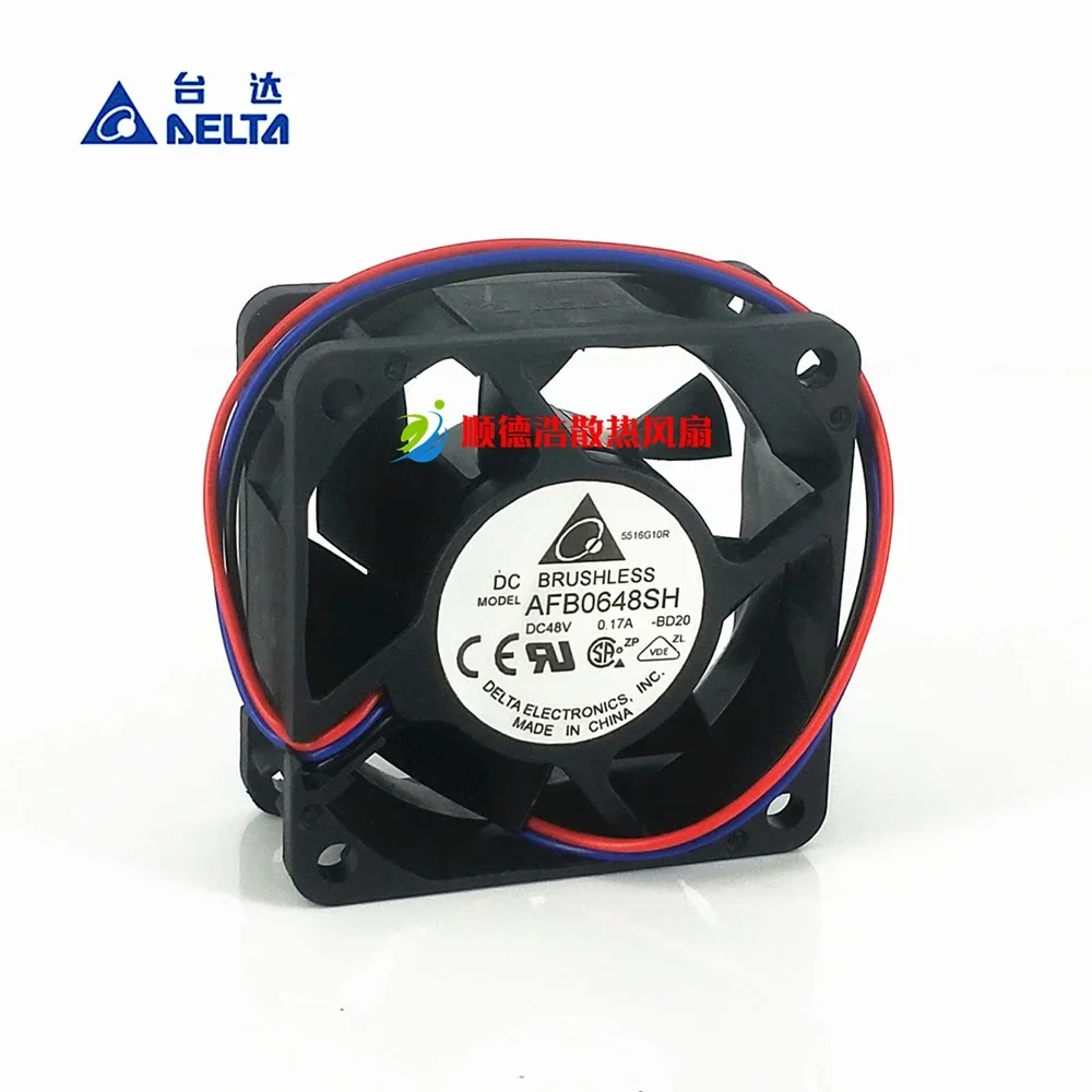 Para Delta AFB0648SH S47L ventilador de refrigeración de servidor DC 48V 0.12A 60x60x25mm 3 cables - imagen 2