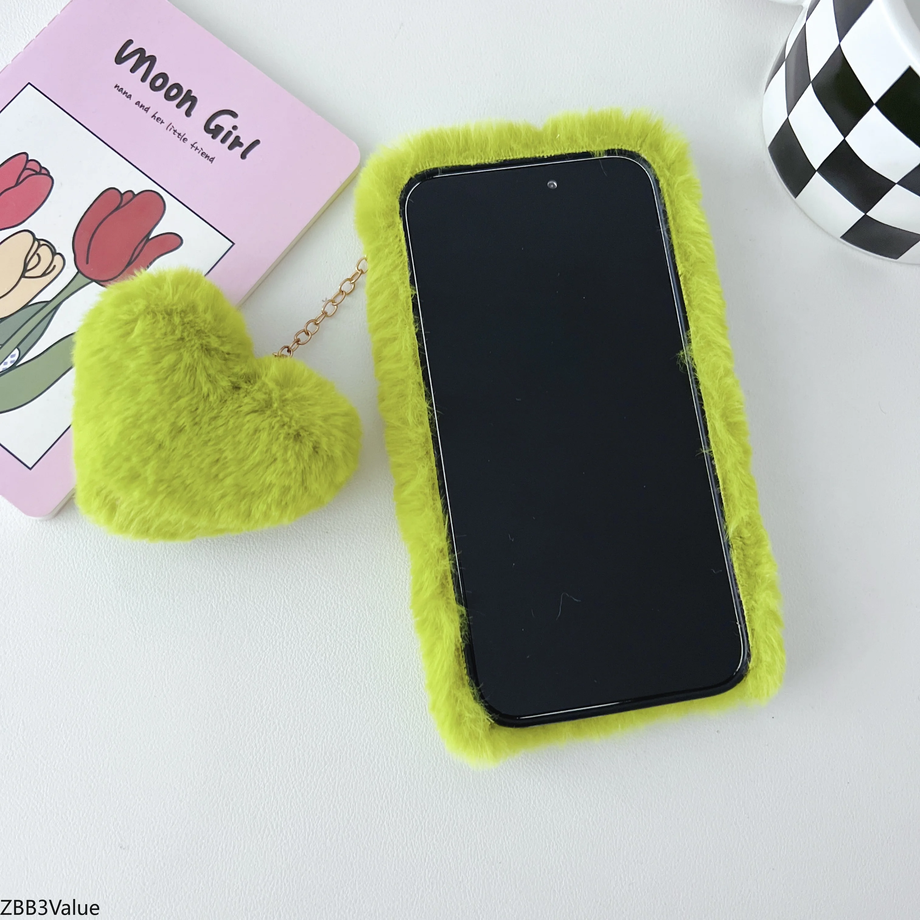 Funda de teléfono con colgante de corazón de felpa para SONY XA2Plus XAUltra XA1 XA1 Plus XA2 XA2 Ultra XZ2 Compact XZ2 Premium XA3 XZ4 Compact - imagen 5