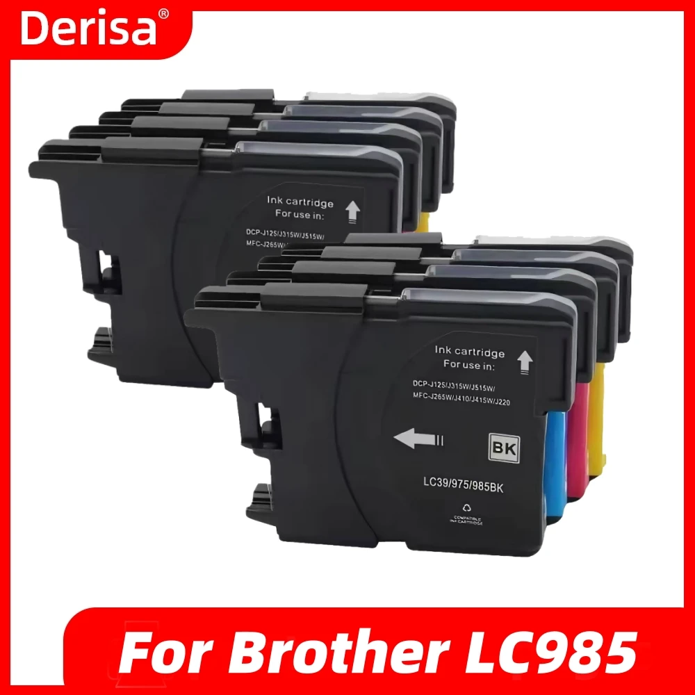 Juego de 2 cartuchos de tinta compatibles brother LC975 LC39 LC985 para MFC-J410/415W/J220/J265W DCP-J125/J315W/J515W