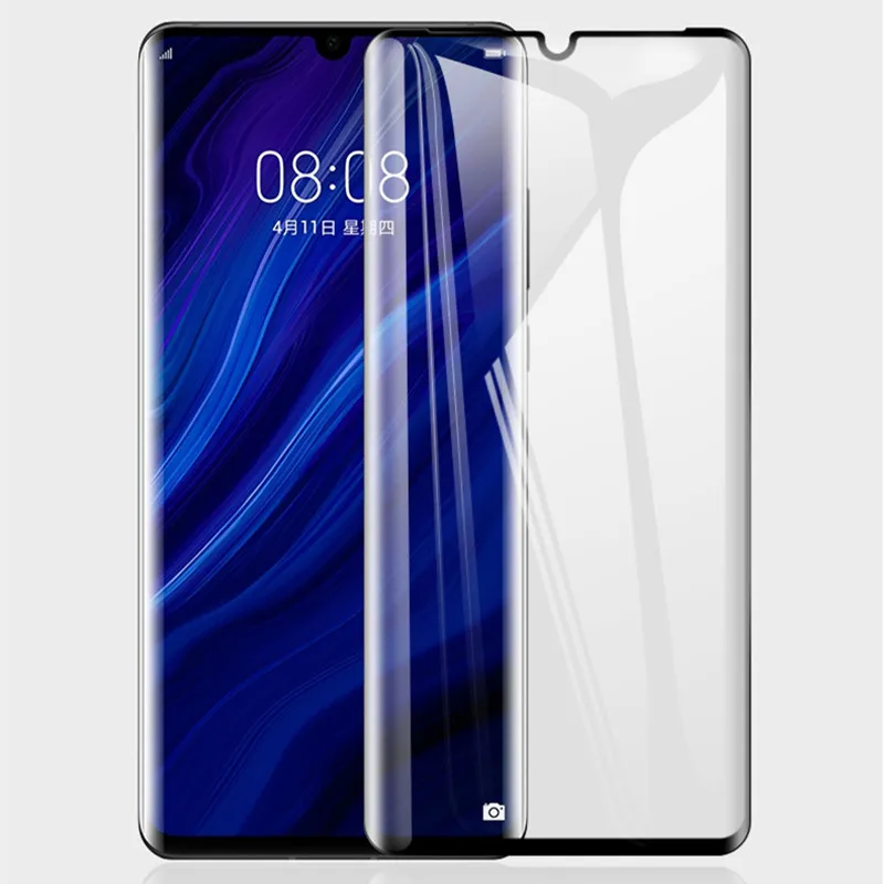 Protector de pantalla de vidrio templado transparente 9H con pegamento completo curvo 3D para Huawei Pura 70 Ultra Nova 10 P40 P60 Art Mate 50 RS Pro Plus