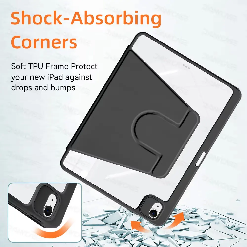 360 ° Funda de rotación para iPad Air 11 M2, funda para Air 5/4 iPad 10a generación 10,9 pulgadas Mini 6 7/8/9a 10,2 pulgadas Pro 11 12,9 13, funda para tableta - imagen 4