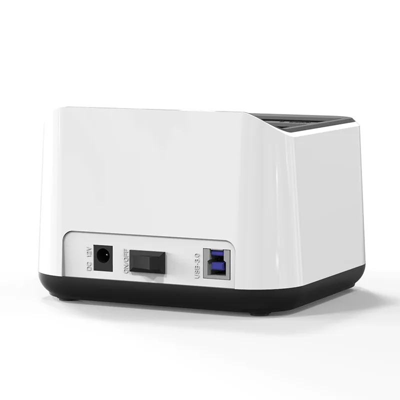 Soporte de disco duro USB 3,0 de doble bahía para 2,5 pulgadas/3,5 pulgadas SATA mecánico SSD HDD máquina copiadora de escritorio caja de unidad de estado sólido - imagen 2