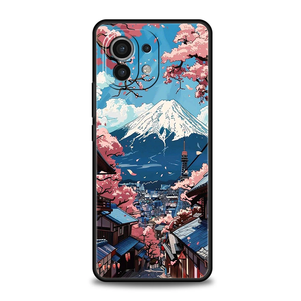 Funda de teléfono para Xiaomi 15 14 13 12 Lite 14T 13T 12T Pro Poco X7 X6 X5 X4 X3 NFC F7 Ultra F6 Pro cubierta paisaje paisaje japonés - imagen 4
