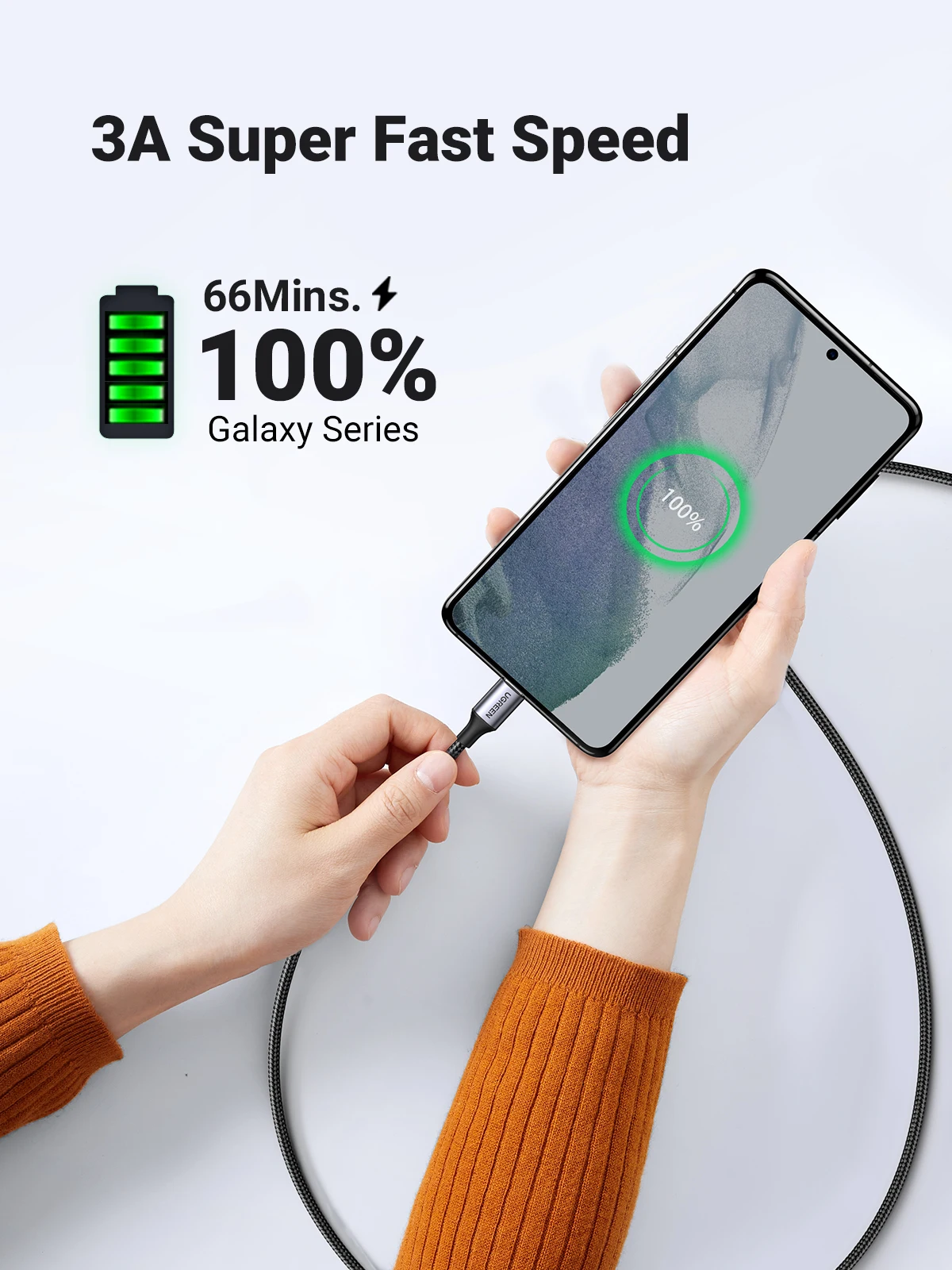 Cable UGREEN USB-C Carga Rápida 100W - imagen 3