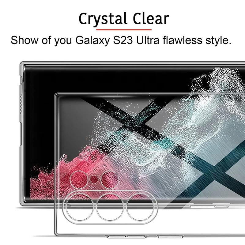 Funda transparente ultrafina para Samsung Galaxy S25 S24 S23 S22 S21 S20 Ultra Plus FE, funda transparente de silicona suave Galaxy S25 Ultra - imagen 3