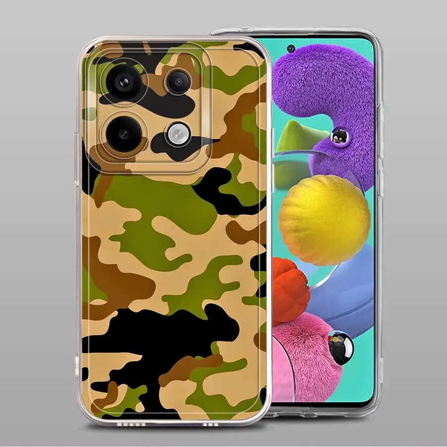 Funda Patrón Camuflaje para Xiaomi Redmi 9C A5 12C 9A 10C A1 A2+ 13C 14C A3x Transparente Suave - imagen 5
