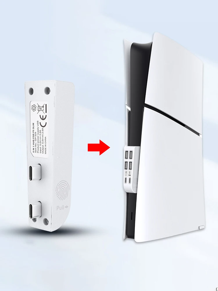 Hub USB con 4 puertos USB y 2 puertos tipo C extensor de puerto USB adaptador de concentrador expansor divisor USB para PS5 Slim para Playstation 5 Slim - imagen 4