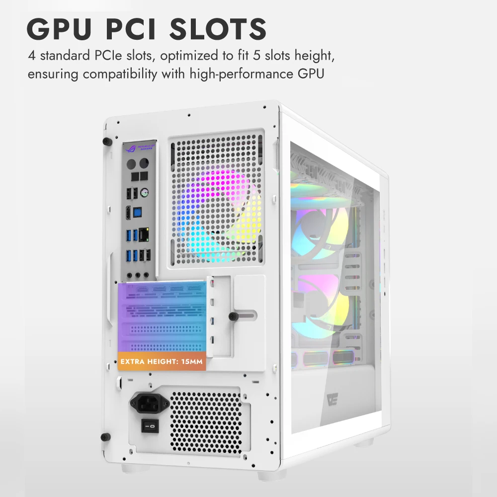 Darkflash DB460M caja de PC USB3.0 Panel lateral de vidrio templado M-ATX chasis de juego de computadora compatible con gabinete de jugador de refrigeración por agua de 360mm - imagen 4