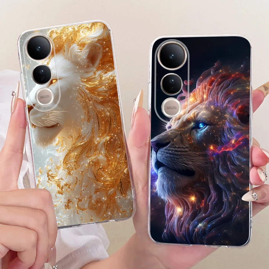 Para Vivo V50 Lite funda V2441 lazo de lujo flores cubierta pintada funda de teléfono de silicona suave para Vivo V50 V2427 V 50 V50Lite 5G Fundas - imagen 4