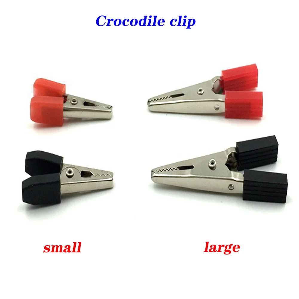 1-10 juegos de Clip de cocodrilo aislado, Cable de agarre de plástico, Clip de carga de prueba, Clip de cocodrilo de Metal, longitud 33/48mm - imagen 3