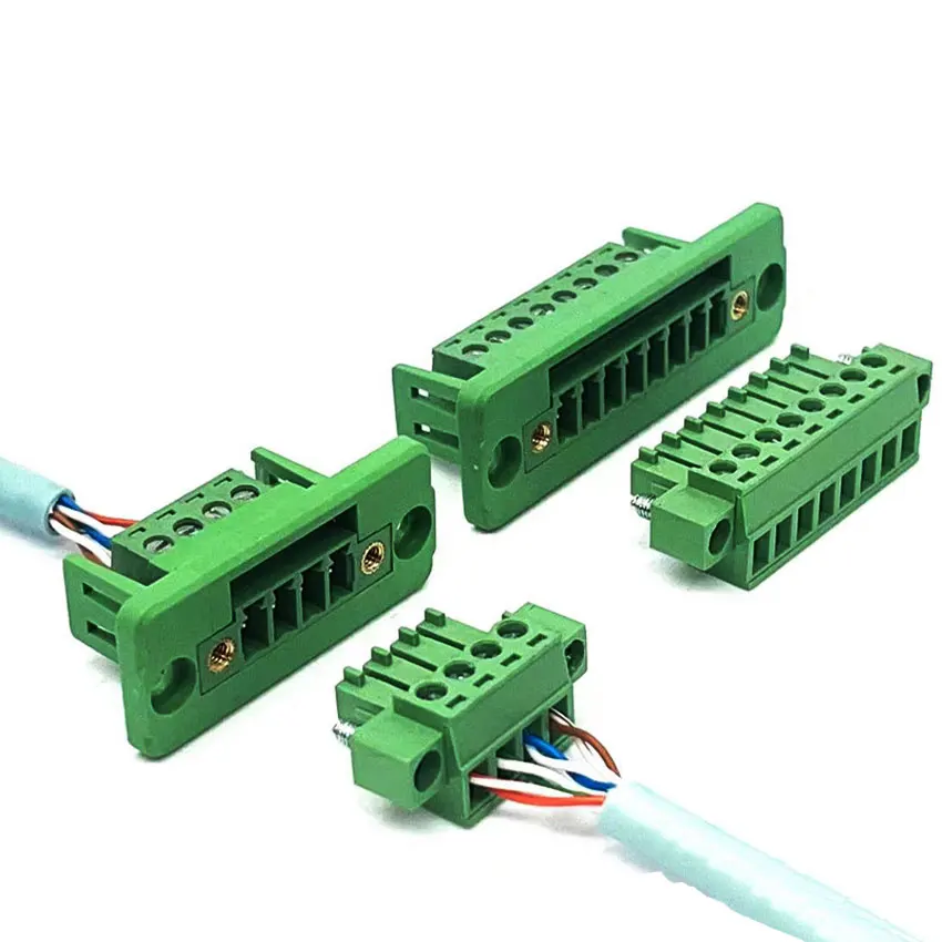 4 juegos 15EDGWC paso 3,81mm 2P/3P/4P/5P/6P/8P/9P conector de bloque de terminales enchufable JM15EDGKM paso de 3,81mm - imagen 2