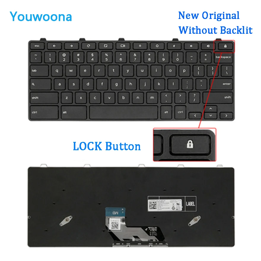 Nuevo teclado Original para ordenador portátil Dell 3180 3189 3190 3191 Latitude 3380 E3380 P80G - imagen 4