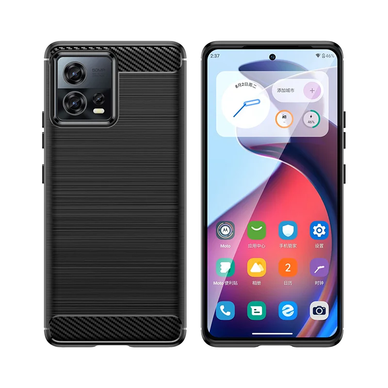 Para Motorola Moto S30 Pro funda Moto S30 Pro Capas fibra de carbono teléfono parachoques trasero a prueba de golpes TPU suave Fundas Moto S30 Pro - imagen 2