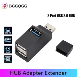 Adaptador Concentrador USB 3.0 Mini Alta Velocidad PC y Portátiles