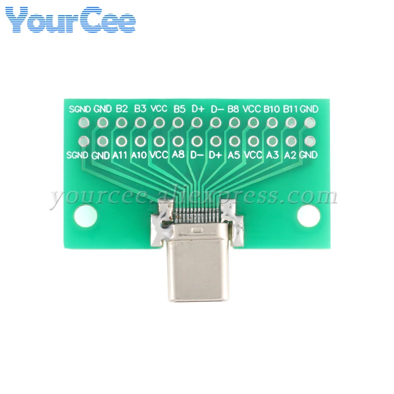 5 uds/1 unidad conector USB 3,1 placa adaptadora tipo C placa PCB convertidor de cabeza macho hembra 2*13P a 2,54 MM prueba de transferencia USB3.1 - imagen 5