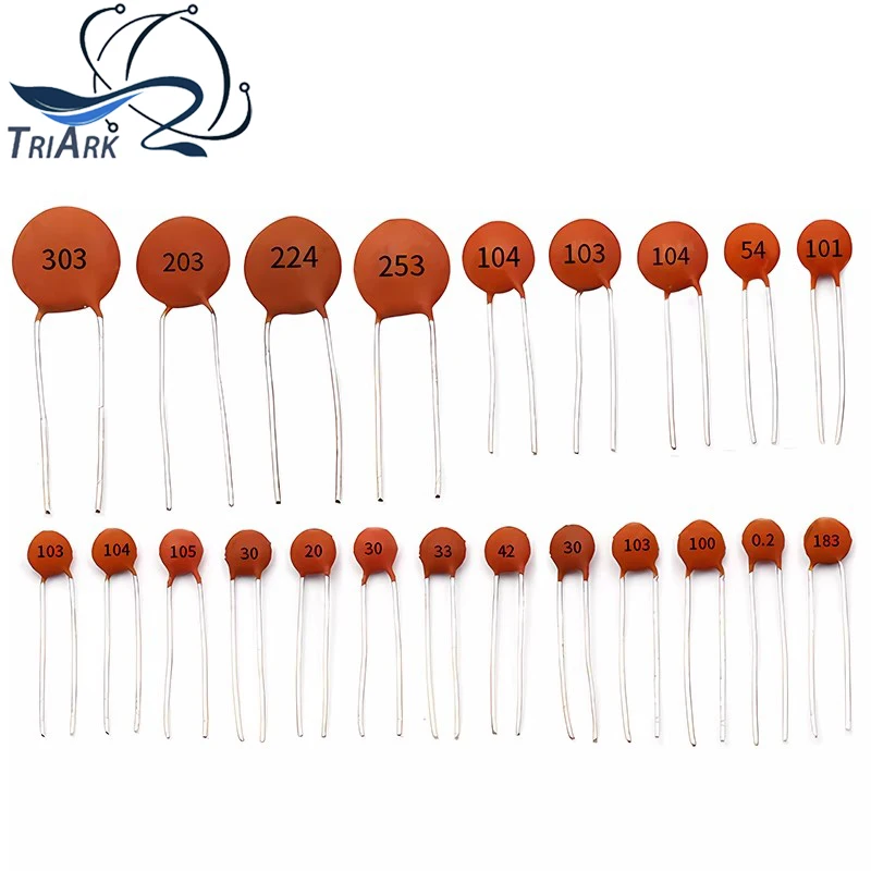 Condensador cerámico de 100 piezas, 50V, 1pF ~ 100nF, 0,1 uF, 104, 4.7PF, 10PF, 22PF, 33PF, 47PF, 100PF, 101, 220PF, 10NF, 330PF, 470PF, 1NF, 103, 47NF, 473 - imagen 2
