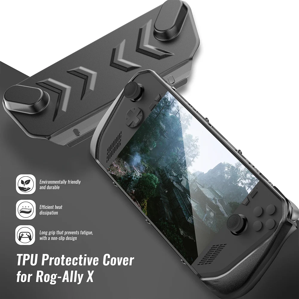 Funda protectora de TPU para Asus ROG Ally X, carcasa para consola portátil con soporte, funda protectora de piel, accesorios para juegos - imagen 3