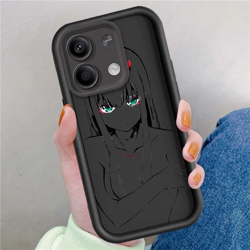 Zero Two Anime para Redmi Note 14 13 12 11 12R 12R 11T Pro Speed Plus 5G Eye Ladder funda de teléfono - imagen 4