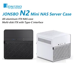 JONSBO N2 ITX Aluminio – Caja NAS Portátil Discos Intercambiables