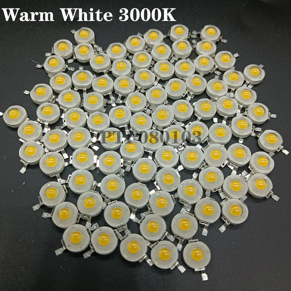 1W de alta potencia DC 3,2-3,6 V cuentas LED diodo de luz LED Chip SMD blanco cálido para foco Downlight bombilla de lámpara DIY