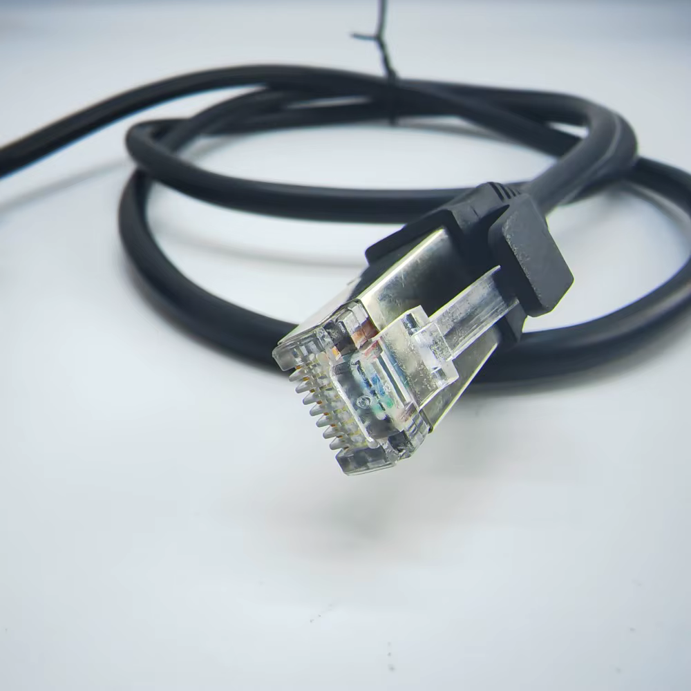 Cable Ethernet RJ45 CAT5 90° macho a hembra con asiento de fijación - imagen 4