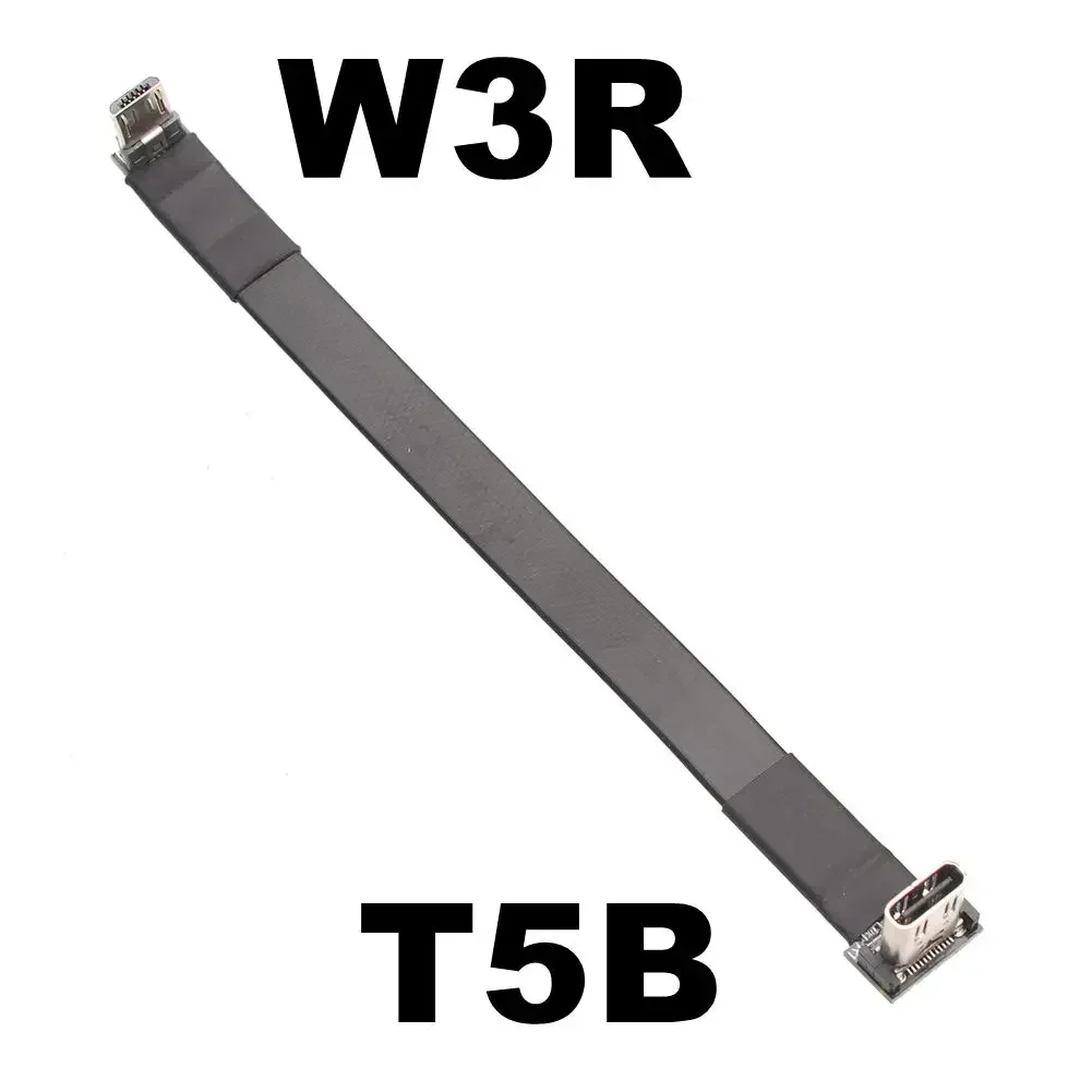 FPV Micro USB 2,0 tipo C 90 adaptador en ángulo 3CM-300CM FPC Cable plano de cinta USB-C Micro-B 2,0 OTG multicóptero fotografía aérea - imagen 5