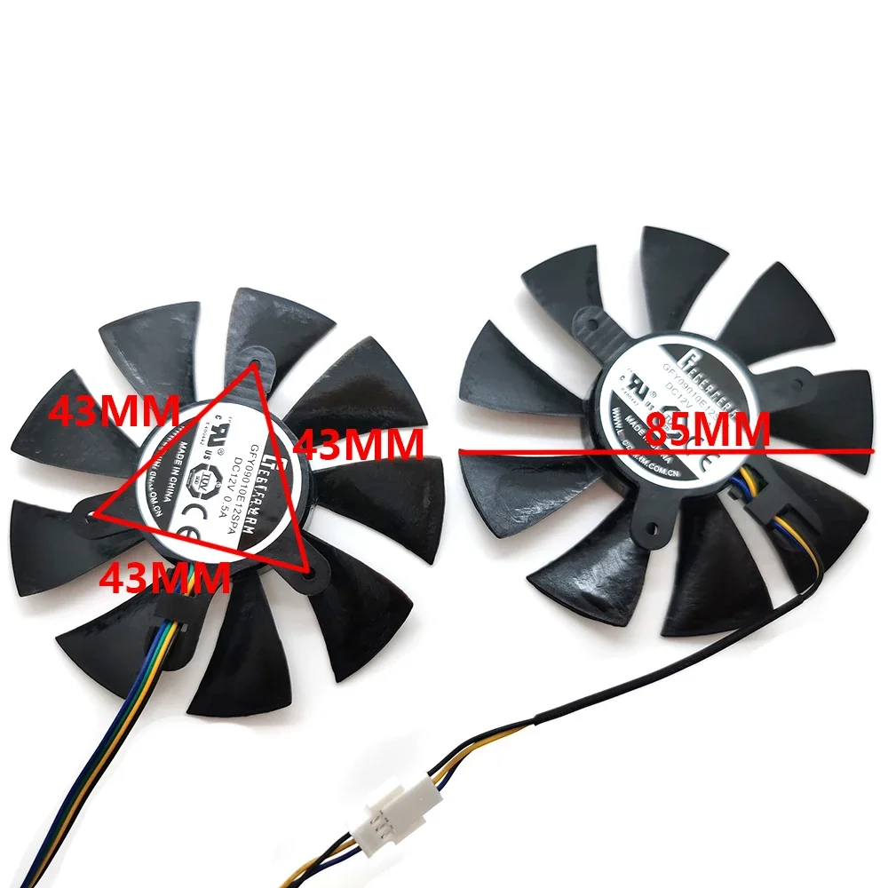 Ventilador enfriador de 85mm GFY09010E12SPA de 4 pines, repuesto para ZOTAC Geforce GTX 1060 AMP Edition 6 GB GTX 1070 Mini refrigeración de tarjetas gráficas - imagen 3