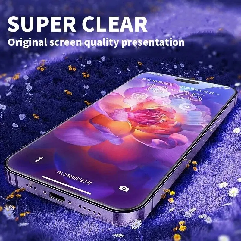 Cubierta completa de vidrio templado para iPhone, película protectora de vidrio para iPhone 15, 14, 13, 12, 11 Pro Max, X, XS MAX, XR, 5 unidades - imagen 2