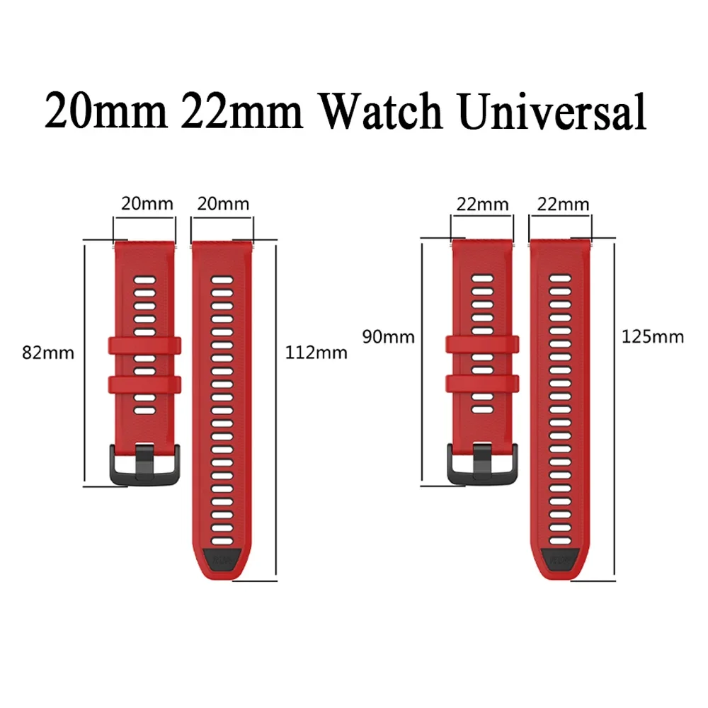 Correa deportiva de silicona de 20mm y 22mm para Amazfit BALANCE/Stratos 3 2S, Correa de reloj inteligente para Amazfit GTR/GTS/Bip, pulsera de repuesto - imagen 5