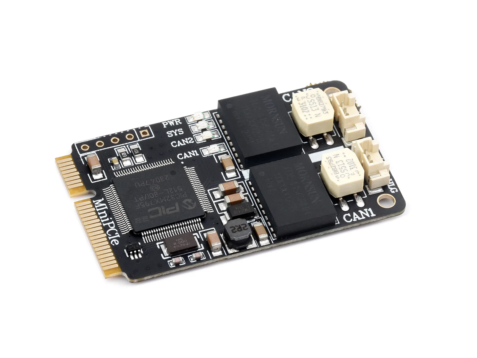 2-CH CAN MiniPCIe, interfaz MiniPCIe a tarjeta CAN de 2 canales, admite la función de de decodificación y análisis de múltiples protocolos CAN